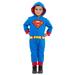 DC Comics Justice League Superman Big Boys Zip Up Cosplay Fleece Coverall and Cape Toddler to Big Kid