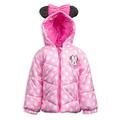 Disney Minnie Mouse Toddler Girls Zip Up Puffer Jacket Toddler to Little Kid