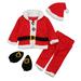 Baby Christmas Outfit Toddler Boys Santa Warm Outwear Set Clothes