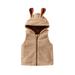 Youth Puff Jacket Toddler Kids Children Baby Girls Patchwork Sleeveless Cute Ear Hooded Vest Coat Jacket Outer Clothes Outfits Boys Large Coats