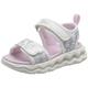 Geox J PHYPER Girl Sandal, White/PINK, 33 EU Schmal