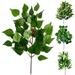 Visland Artificial Eucalyptus Leaf Stem Eucalyptus Spray Artificial Greenery Leaves for Wedding Greenery Holiday Greens Decor(4 Pack)