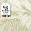 FabricLA Shaggy Faux Fur Fabric by The Yard - 36 x 60 Inches (90 cm x 150 cm) - Fake Fur Fabric for Sewing Apparel Vests Jackets Rugs Pillows - Faux Fluffy Fabric - Off White 1 Yard