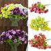 Limei 2 Bunches Artificial Flowers Silk Roses Buds Realistic Bouquet Arrangement for Decoration Wedding Party Centerpieces