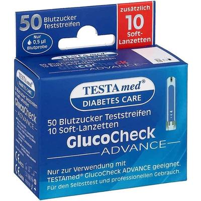 TESTAmed - GlucoCheck Advance 50 Teststr.m.10 Lanz. Blutzucker- & Ketonteststreifen