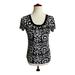 Ralph Lauren Tops | Lauren Ralph Lauren Short Sleeve Shirt Size M Soft Cotton Embroidered Logo | Color: Black/White | Size: M