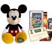 Disney Toys | Disney Once Upon A Christmas Dvd Tin & Large 18" Velvet Mickey Plush Gift Set | Color: Red/Yellow | Size: Various