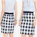 J. Crew Skirts | J. Crew The Pencil Skirt Gingham Plaid | Color: Blue/White | Size: 4