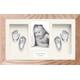 New Baby Plaster Casting Kit (Large/Twins) Solid Oak Box Display Frame, Silver Paint by BabyRice