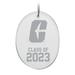 Charlotte 49ers Class of 2023 2.75'' x 3.75'' Glass Oval Ornament