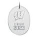 Wisconsin Badgers Class of 2023 2.75'' x 3.75'' Glass Oval Ornament