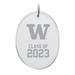 Washington Huskies Class of 2023 2.75'' x 3.75'' Glass Oval Ornament