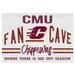 Cent. Michigan Chippewas 24'' x 34'' Fan Cave Wood Sign