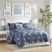 Harbor House Seaside 4 Piece Cotton Coverlet Set in Navy (Full/Queen) - Olliix HH13-1835