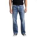 Silver Jeans Men's Zac Relaxed Fit Straight Leg Jean (Size 40-34) Light Wash, Cotton,Elastine,Polyester