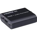 PremiumCord HDMI 4K Audio Extractor mit Audiotrennung auf Stereoklinke, SPDIF Toslink, RCA Cinch, Farbe Schwarz