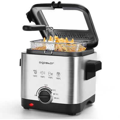 Aigostar - Fritteuse, Mini Fritteuse, Temperaturkontrolle und Sichtfenster ,Easy Clean,