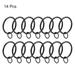 Curtain Rings Metal Drapery Ring for Curtain Rods, 14 Pcs