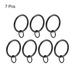 Curtain Ring Metal Drapery Rings for Curtain Rods, 7 Pcs