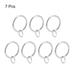Curtain Ring Metal Drapery Rings for Curtain Rods, 7 Pcs