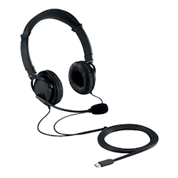 Kensington Kopfhörer USB Noise Cancelling Microphone Mit Mikrofon Schwarz