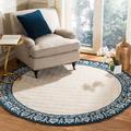 Safavieh Handmade Total Performance Jamilah Oriental Trellis Rug Navy 8 Round 8 Round Indoor Living Room Bedroom Brown Round