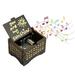 Travelwant Vintage Wooden Music Box Hand Cranked Engraved Small Musical Case Gift Play You are My Sunshine Melody for Birthday Christmas Valentines Day