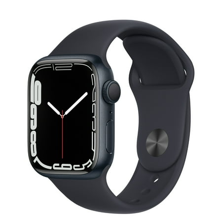 Restored Apple Watch Series 7 (GPS + Cellular 41 mm) Space Gray Case with Black Sport Band (Refurbished)