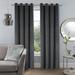 Yipa Grommet Blackout Curtains Room Darkening Privacy Thermal Insulated Curtains for Patio Door Bedroom Deep Gray W:59 x H:71 / 150cm*180cm