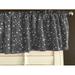 Cotton Window Valance Floral Paisley Bandanna Print 58 Inch Wide Charcoal Grey