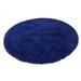 Round Fluffy Soft Area Rugs Plush Carpet Circle Nursery Rug for Living Room Home Decor Circular Carpet 63.78x63.78 inches Navy Blue