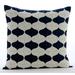 Throw Pillow Cover With Zipper Navy Blue Throw Pillows For Couch 16x16 inch (40x40 cm) Silk Decorative Throw Pillow Covers Geometric Lattice Trellis Beaded Modern - Aladdin