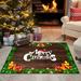 Christmas Rugs Santa Claus Area Rug for Bedroom Living Room Anti-Slip Christmas Door Mat Runner Rug Indoor Entry Rug Floor Carpet for Xmas Holiday Decoration Gifts