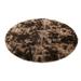 Round Area Rugs Shaggy Circle Area Rug for Living Room Soft Fuzzy Carpets for Kids Room Bedroom 63.78x63.78 inches Brown