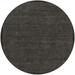 Ahgly Company Machine Washable Indoor Round Industrial Modern Western Charcoal Gray Area Rugs 8 Round