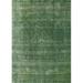 Ahgly Company Indoor Rectangle Mid-Century Modern Forest Green Oriental Area Rugs 5 x 7