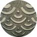 Ahgly Company Machine Washable Indoor Round Transitional Mocha Brown Area Rugs 7 Round