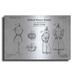 Luxe Metal Art Dress Form Blueprint Patent White Acrylic Glass Wall Art 36 x24