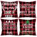 Christmas Pillow Cover 18 x 18 Inch Red Holy Night Throw Pillow Case Decorative Cushion Cover Case for Farmhouse Home Couch Sofa Set of 4