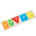 Wooden Educational Preschool Toddler Toys for 1 2 3 4 5 Year Old Boys Girls Shape Color Recognition Geometric Board Blocks Stack Sort Chunky Puzzles Kids Children Baby Non-Toxic Toy