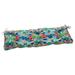 Pillow Perfect Outdoor / Indoor Abstract Reflections Multi Outdoor Tufted Bench Swing Cushion 60 X 18 X 5