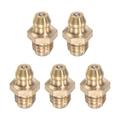 Uxcell Brass Straight Hydraulic Grease Fitting Accessories M8 x 1.25mm Thread 5 Pack