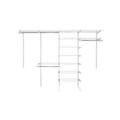 Rubbermaid FastTrack 6 to 10 Ft Wide White Wire Closet Configuration Storage Kit