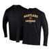 Men's Under Armour Black Maryland Terrapins Lacrosse Arch Over Performance Long Sleeve T-Shirt