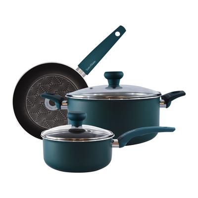 5 Piece Non Stick Aluminum Cookware Set by Taste of Home in Sea Green
