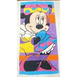 Disney Bath | 28"X58" Vintage Walt Disney Minnie Mouse Beach Pool Bath Towel Bright Colors | Color: Red | Size: Os