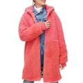 J. Crew Jackets & Coats | J Crew Mixed Teddy Fleece Coat | Color: Pink/Red | Size: M