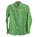 J. Crew Tops | J.Crew Boy Shirt Womens Neon Green Tropical Print Long Sleeve Size 00 | Color: Green | Size: 00