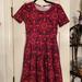 Lularoe Dresses | Lularoe Red & Back Print Dress Size Xs | Color: Black/Red | Size: Xs