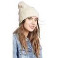 Free People Accessories | Free People Womens Cable Knit Beanie Hat, Off-White, Nwt | Color: Cream | Size: Os